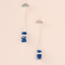 Stone Meteor Earrings / Lapis & Silver