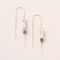 Rectangle Stone Earrings / Howlite & Gold