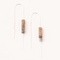 Rectangle Stone Earrings / Rhodonite & Silver