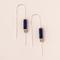 Rectangle Stone Earrings / Lapis & Silver