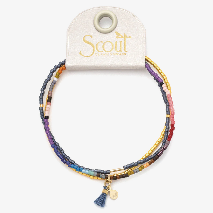 Miyuki Bracelet Trio / Dark Multi & Gold