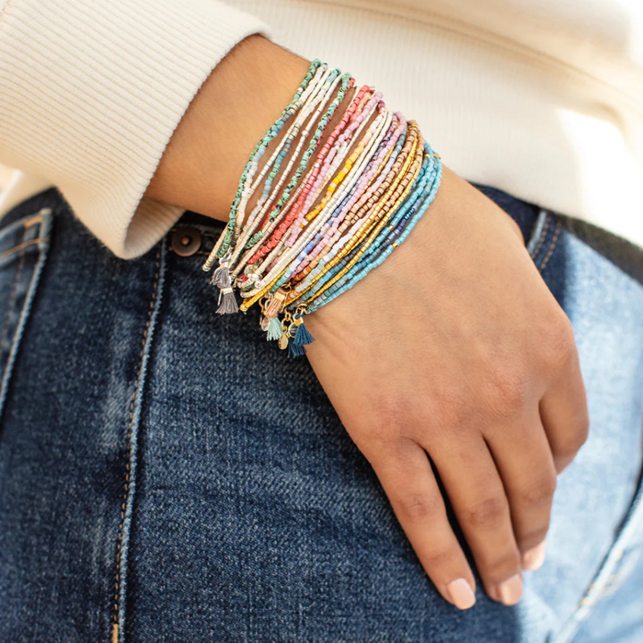 Miyuki Bracelet Trio / Dark Multi & Gold
