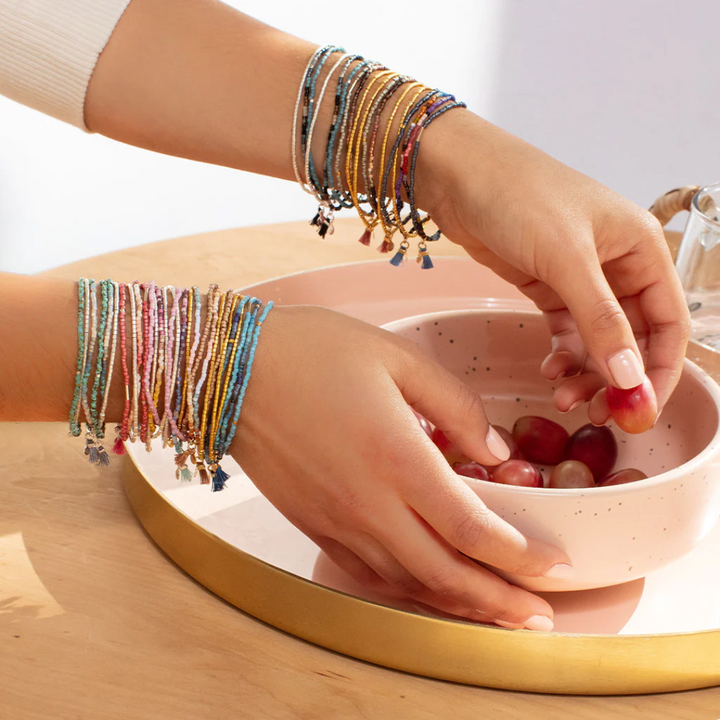 Miyuki Bracelet Trio / Dark Multi & Gold