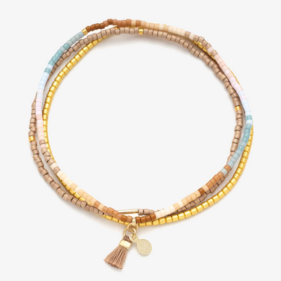 Miyuki Bracelet Trio / Desert Multi & Gold