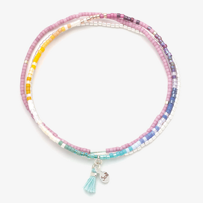 Miyuki Bracelet Trio / Bright Multi & Silver