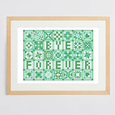 Bye Forever Patchwork Print