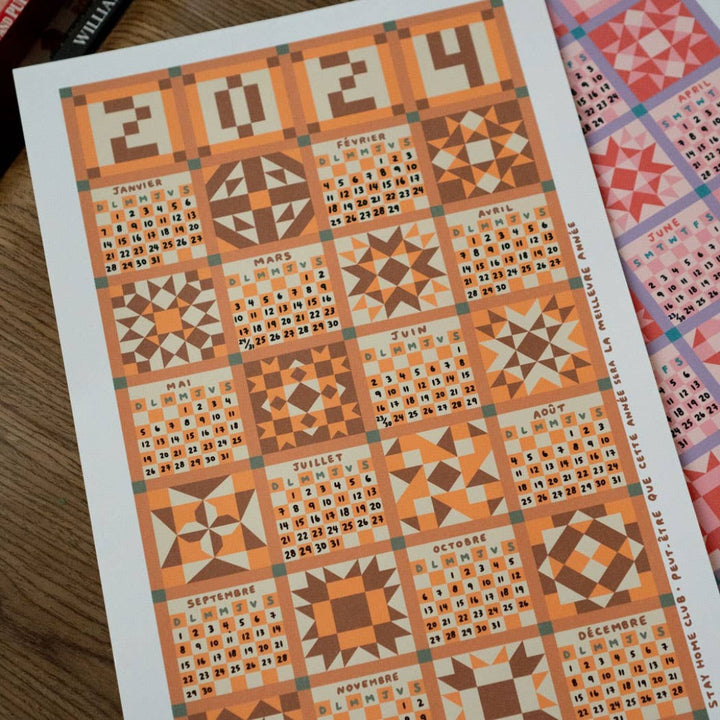 2024 Quilt Calendar Print