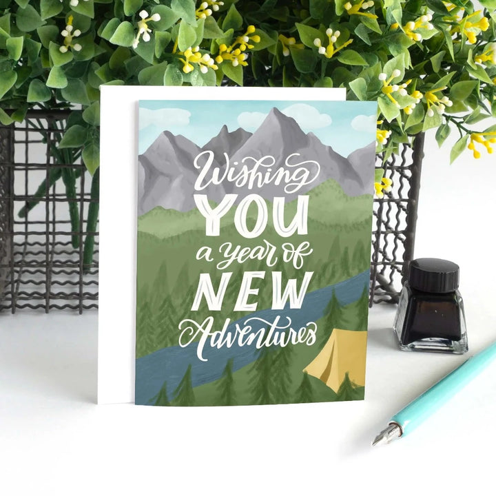 Wishing you a Year of New Adventures Camping Card