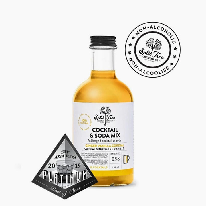 Split Tree Ginger Vanilla Cordial Natural Cocktail and Soda Mix