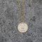 A gold coin necklace with a crown by Vintage Acorn