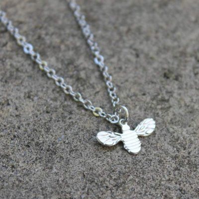 Silver Bee Necklace