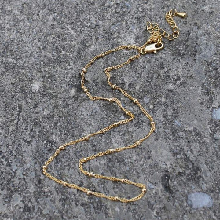 Vintage Acorn satellite ball chain necklace 