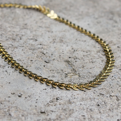 Gold Chevron Choker Necklace