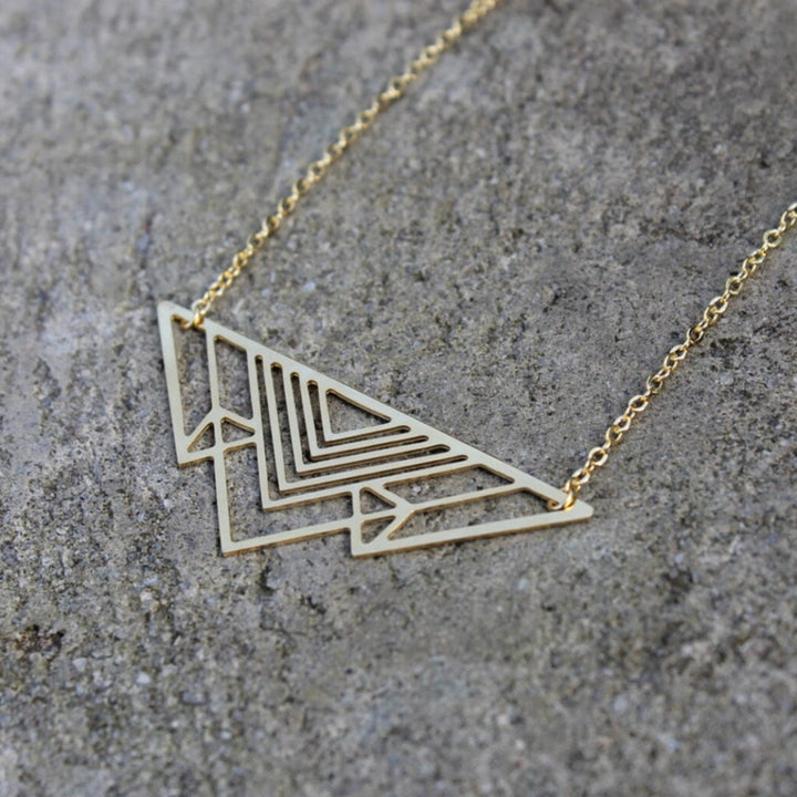 Art Deco Triangle Necklace