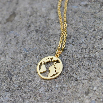 Gold World Necklace