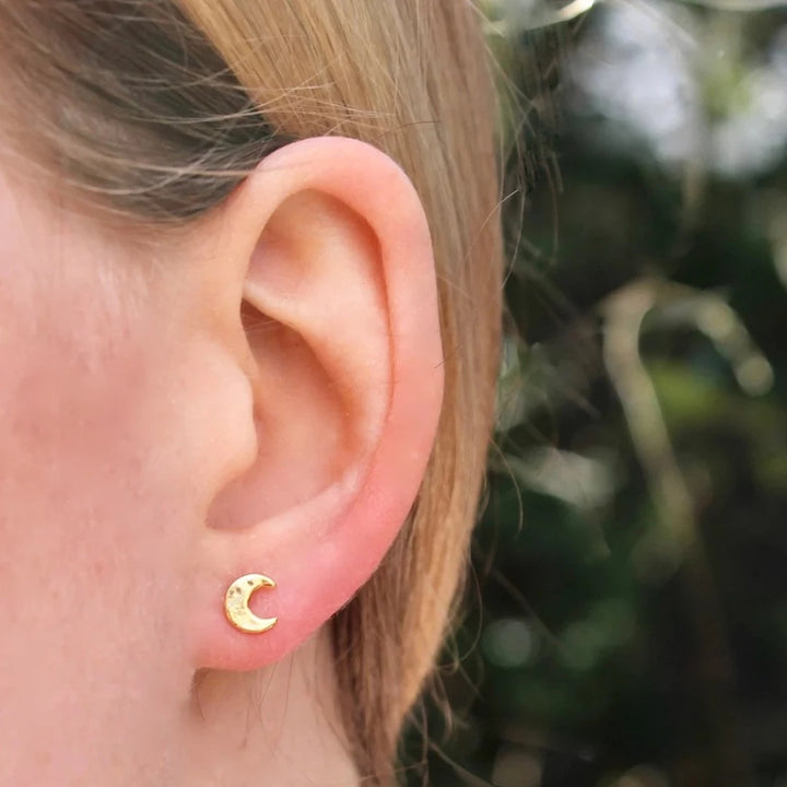 Star Moon Studs / Gold