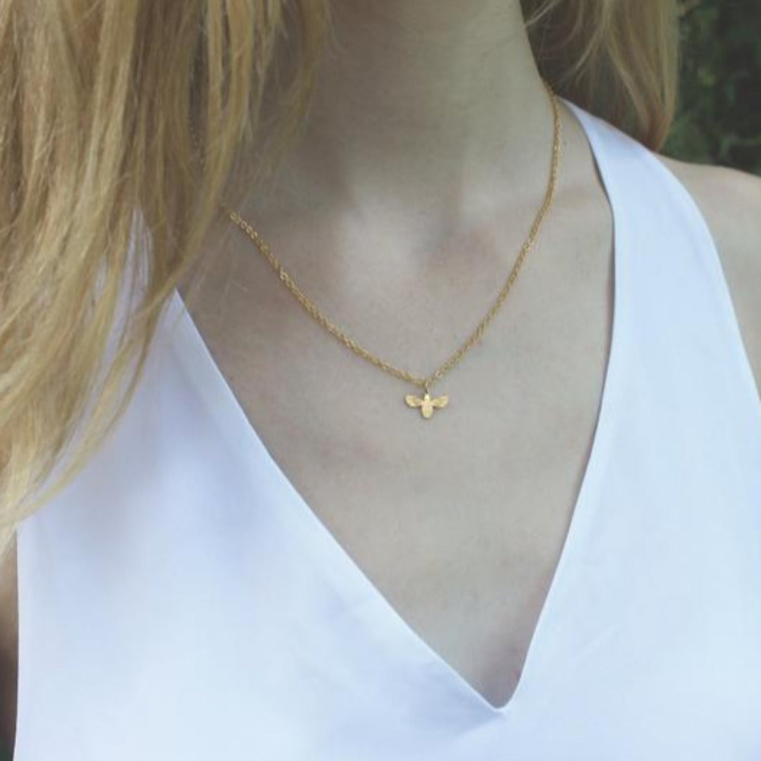 Gold Bee Necklace