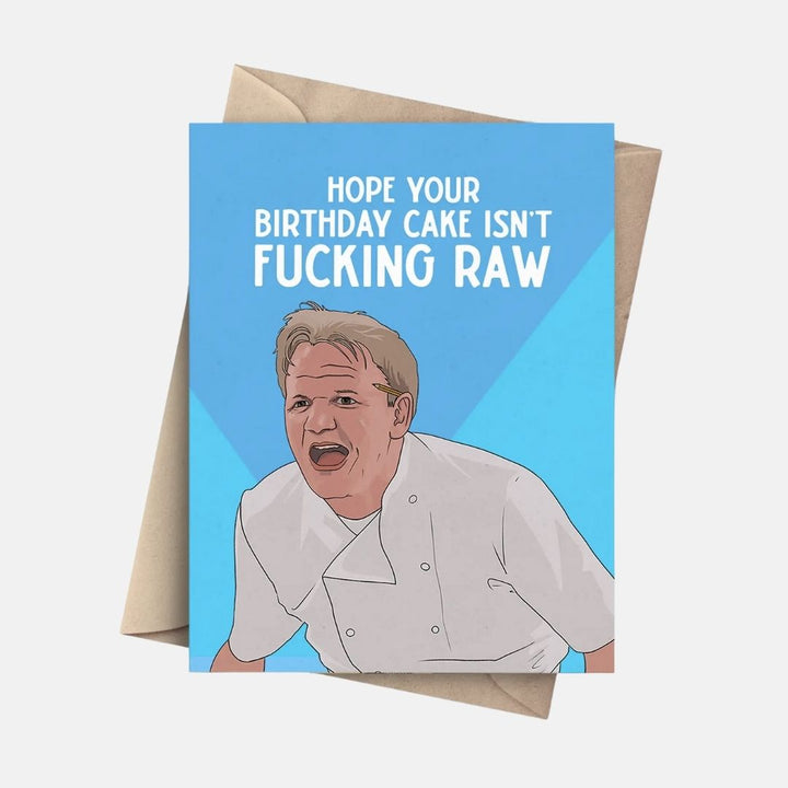 Gordon Ramsay Raw Birthday Cake Card