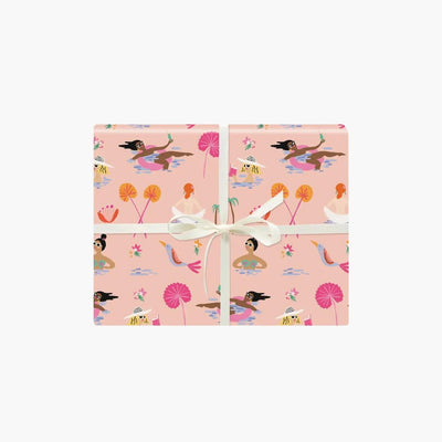 Sunbathers Gift Wrap Single Sheet